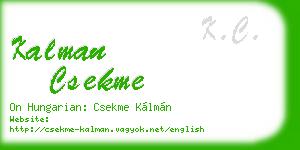 kalman csekme business card